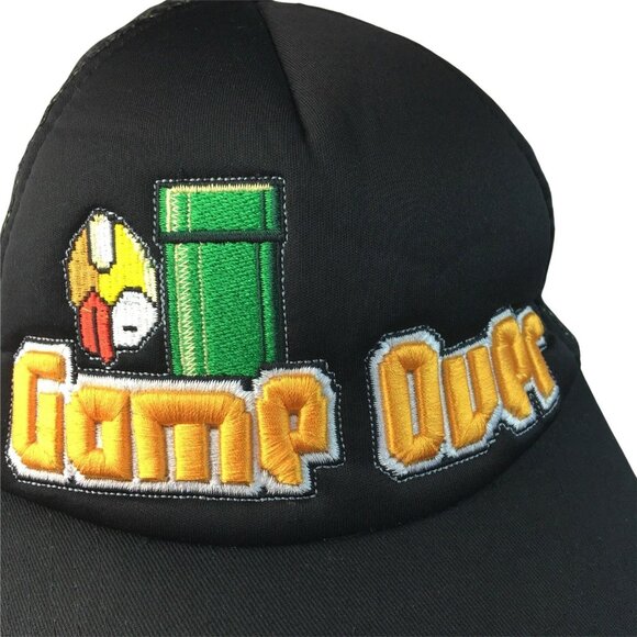 Game Over Trucker Hat Concept One Mens Black Embroidered Adjustable Snap Back u - Picture 2 of 9